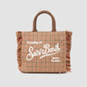 MC2 SAINT BARTH-Borsa Pied de Poule con France Mini Vanity Marrone-TRYME Shop