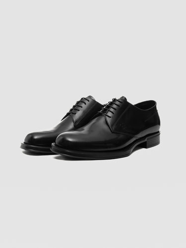Milaan Veterschoenen in Kalfshuid Zwart