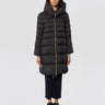 ADD-Piumino Lungo con Cappuccio Nero-TRYME Shop