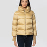 ADD-Piumino Corto con Collo Alto Beige-TRYME Shop