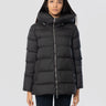 ADD-Piumino con Cappuccio e Zip Laterali Riso Nero-TRYME Shop