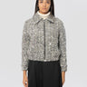 ADD-Bomber in Tweed con Paillettes Imbottito Grigio-TRYME Shop