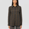 P.A.R.O.S.H.-Camicia Check in Flanella con Strass Verde-TRYME Shop