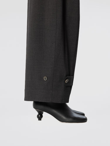 Adjustable Hem Pants Dark Brown