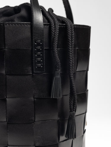 Japan Bucket Leather Bucket Bag Black