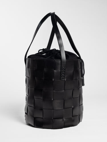 Japan Bucket Leather Bucket Bag Black