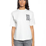 PINKO-T-shirt Girocollo con Ricamo Bianco-TRYME Shop