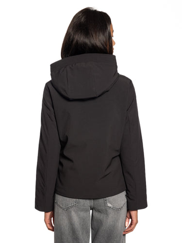 Black Short Windproof Parka