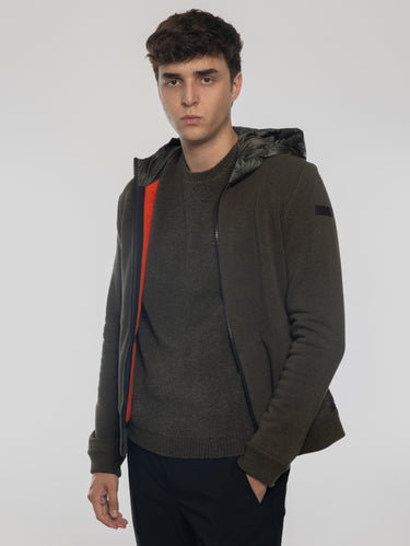 Sweat avec empiècements latéraux vert