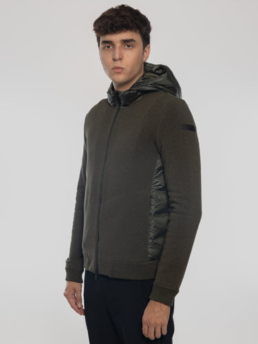 Sweat avec empiècements latéraux vert
