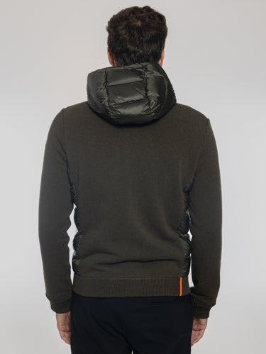 Sweat avec empiècements latéraux vert