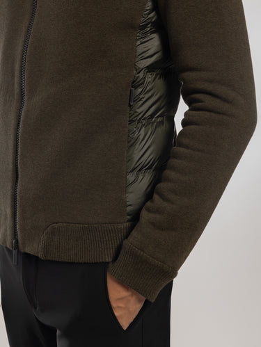 Sweat avec empiècements latéraux vert