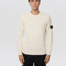 STONE ISLAND-Maglia Girocollo in Lana Avorio-TRYME Shop