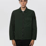 STONE ISLAND-Overshirt in Cotone con Tasche Sovrapposte Ginepro-TRYME Shop