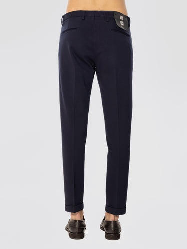 Blue Bi-Stretch Jersey Pants