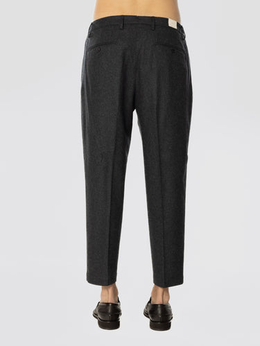 Gray Flannel Pants with Pleats
