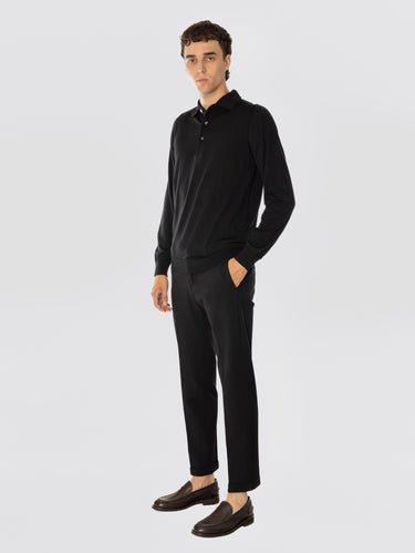 Black Bi-Stretch Jersey Pants