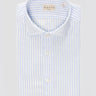 XACUS-Camicia in Misto Lino a Righe Celeste/Bianco-TRYME Shop