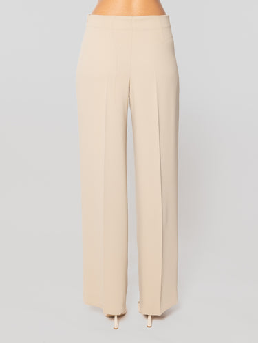 Hose aus Cady mit weitem Bein in Sand