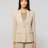 P.A.R.O.S.H.-Giacca Monopetto in Cady Sabbia-TRYME Shop