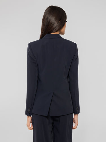 Einreihige Jacke aus Cady in Blau