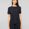 P.A.R.O.S.H.-Blusa Girocollo con Spacco Posteriore Blu-TRYME Shop