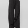 P.A.R.O.S.H.-Pantaloni con Gamba Ampia in Tessuto Leggero Nero-TRYME Shop