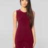 NORMA KAMALI-Top in Jersey Elasticizzato Bordeaux-TRYME Shop