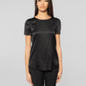 MAX MARA MM-Blusa Girocollo Cortona in Seta Nero-TRYME Shop