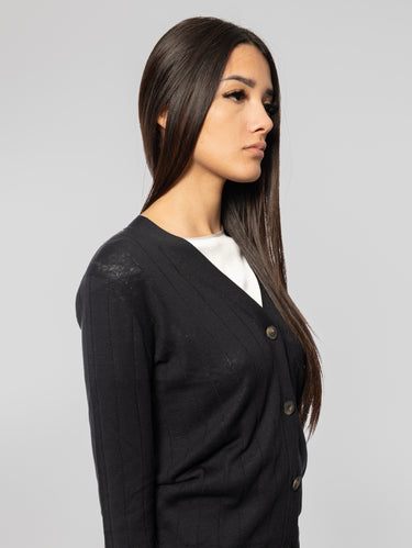 Blue Fertile Silk and Cotton Cardigan