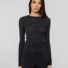 MAX MARA MM-Blusa Slim Fit in Jersey Ubaldo Blu-TRYME Shop