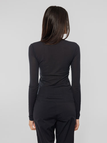 Slim-Fit-Bluse aus Jersey Ubaldo in Blau