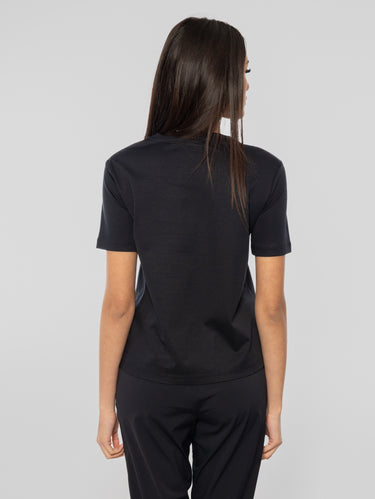 T-Shirt mit Seitenstickerei Opunzia in Blau
