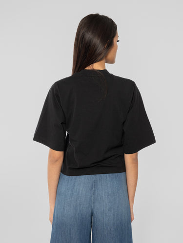 Oversized T-shirt met Logo Zwart