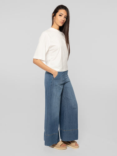Palazzo jeans van licht denim blauw