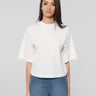 PINKO-T-shirt Oversize con Logo Bianco-TRYME Shop
