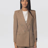 ERMANNO FIRENZE-Giacca Doppio Petto in Gessato Cammello-TRYME Shop