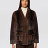 ERMANNO FIRENZE-Caban in Pelliccia Ecologica Moro-TRYME Shop