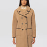 ERMANNO FIRENZE-Cappotto in Montone Ecologico Doppiopetto Cammello-TRYME Shop