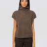 P.A.R.O.S.H.-Maglia in Racoon con Collo Alto Castagna-TRYME Shop