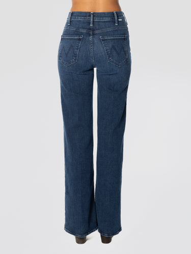 Jeans mit Schlag und hoher Taille Blau