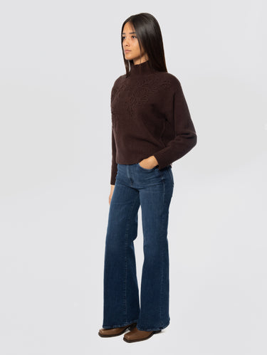 Jeans mit Schlag und hoher Taille Blau