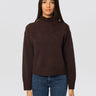 ERMANNO FIRENZE-Maglia Collo Alto con Ricami in Lana Moro-TRYME Shop