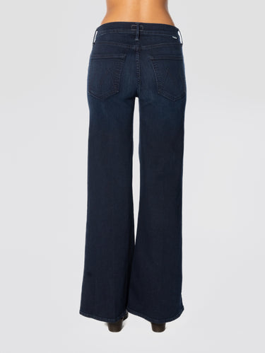 Jeans mit hoher Taille und weitem Bein Blau