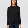 MAX MARA MM-Maglia con Scollo a Barca Nero-TRYME Shop