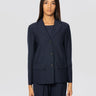 MAX MARA MM-Giacca in Jersey Gessato Blu Notte-TRYME Shop