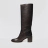 P.A.R.O.S.H.-Stivali in Pelle con Tacco Testa di Moro-TRYME Shop