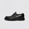 DUCANERO-Mocassino in Pelle Effetto Vintage Nero-TRYME Shop