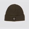 STONE ISLAND-Berretto in Lana Certificata Verde Militare-TRYME Shop