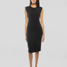 PINKO-Abito Tubino in Cady Tecnico Nero-TRYME Shop